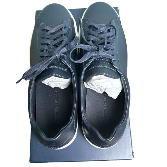 Peter Millar Vantage Lite Sneakers Navy Mens 10 Golf Casual‎ Shoes New In Box - Picture 9 of 13